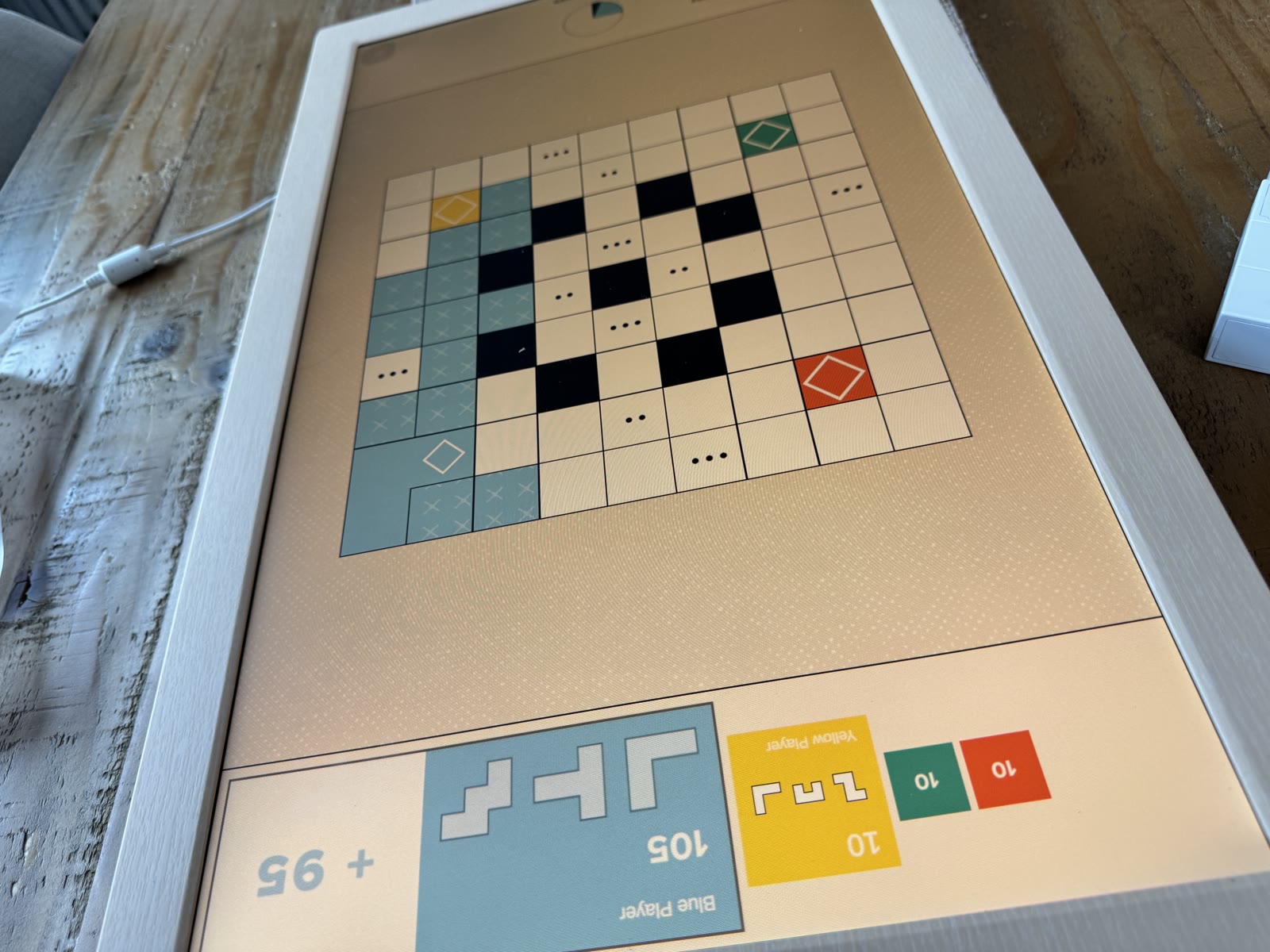 Board overview after Blue removes the blocks, revealing blue territory.