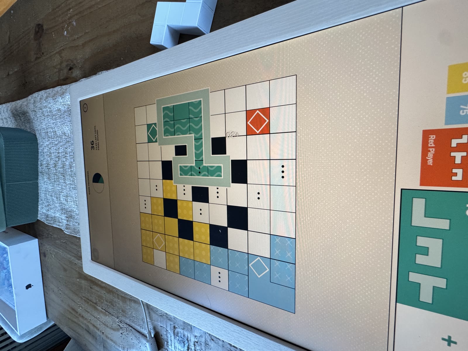 Board overview after Green completes the height-tile move.